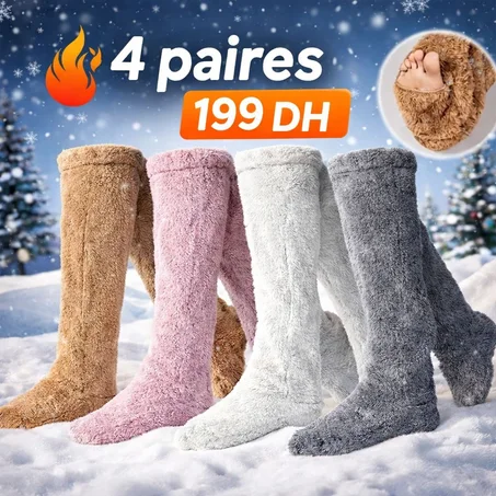 🧦 4 paires de chaussettes longues et bien chaudes