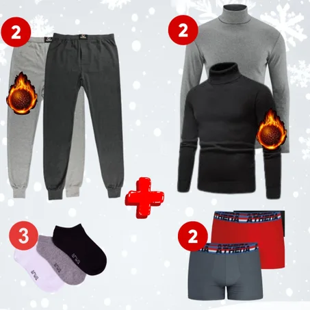 طقم ملابس داخلية شتوية فاخر للرجال