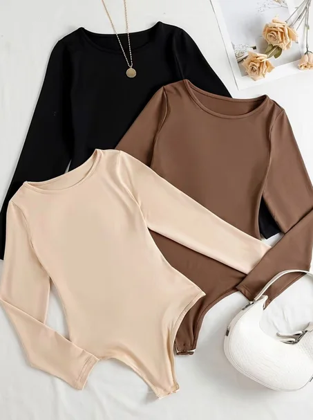 Body manches longues – Lot de 3 à 199 DH