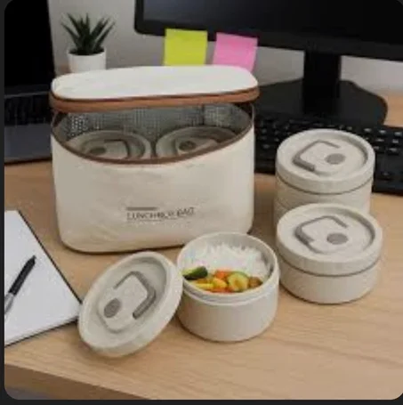 صندوق الغداء الحراري مع حقيبة الكمبيوتر المحمول