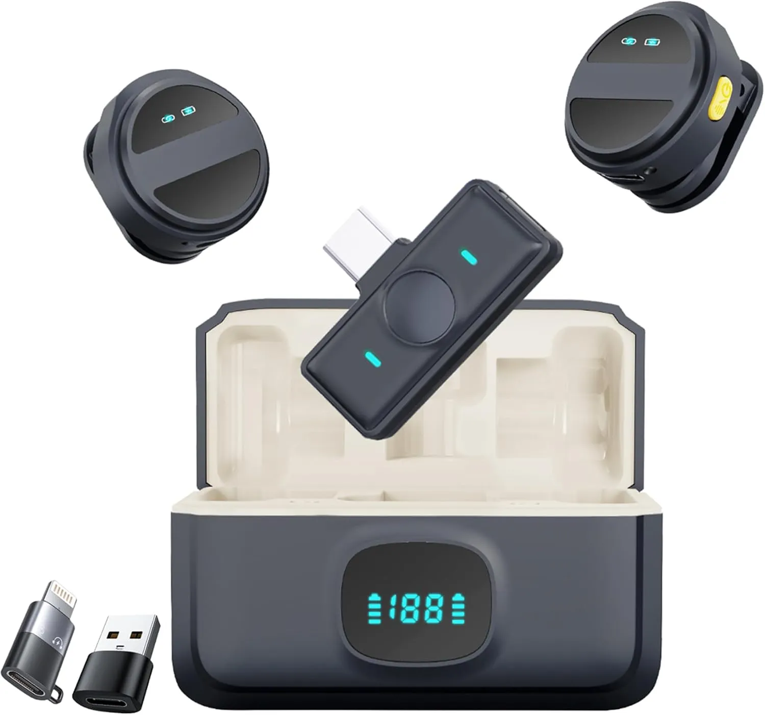 Wireless Lavalier Microphone – Magnetic Clip-On Mini Mic for iPhone & Android