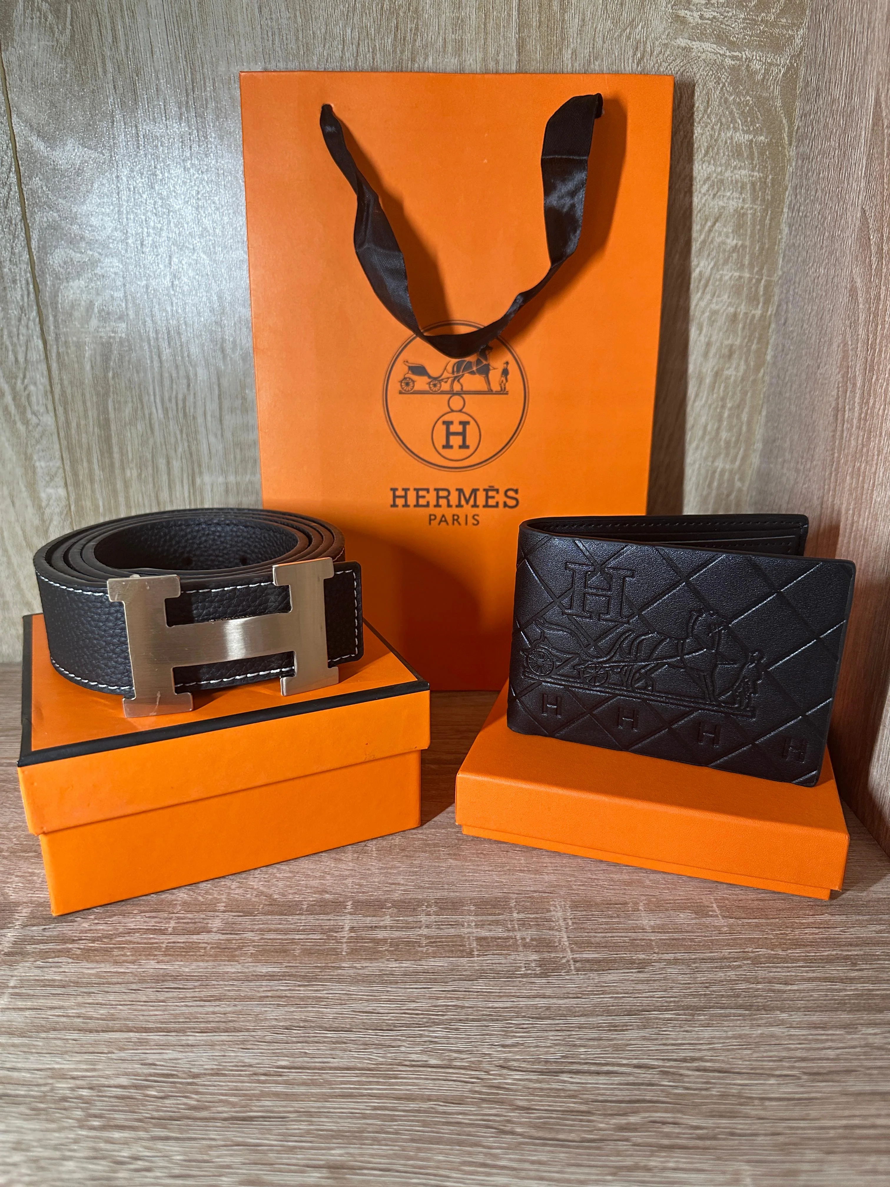 PACK  Hermes HOMMES Belt+wallet