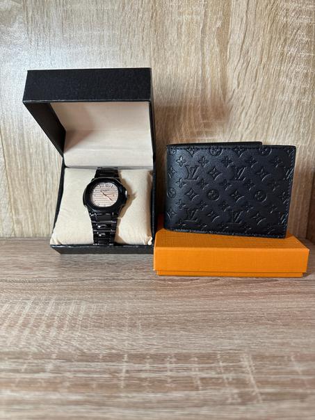 HOMME PACK PORTE-MONNAIE LV +MONTRE Patek Philippe