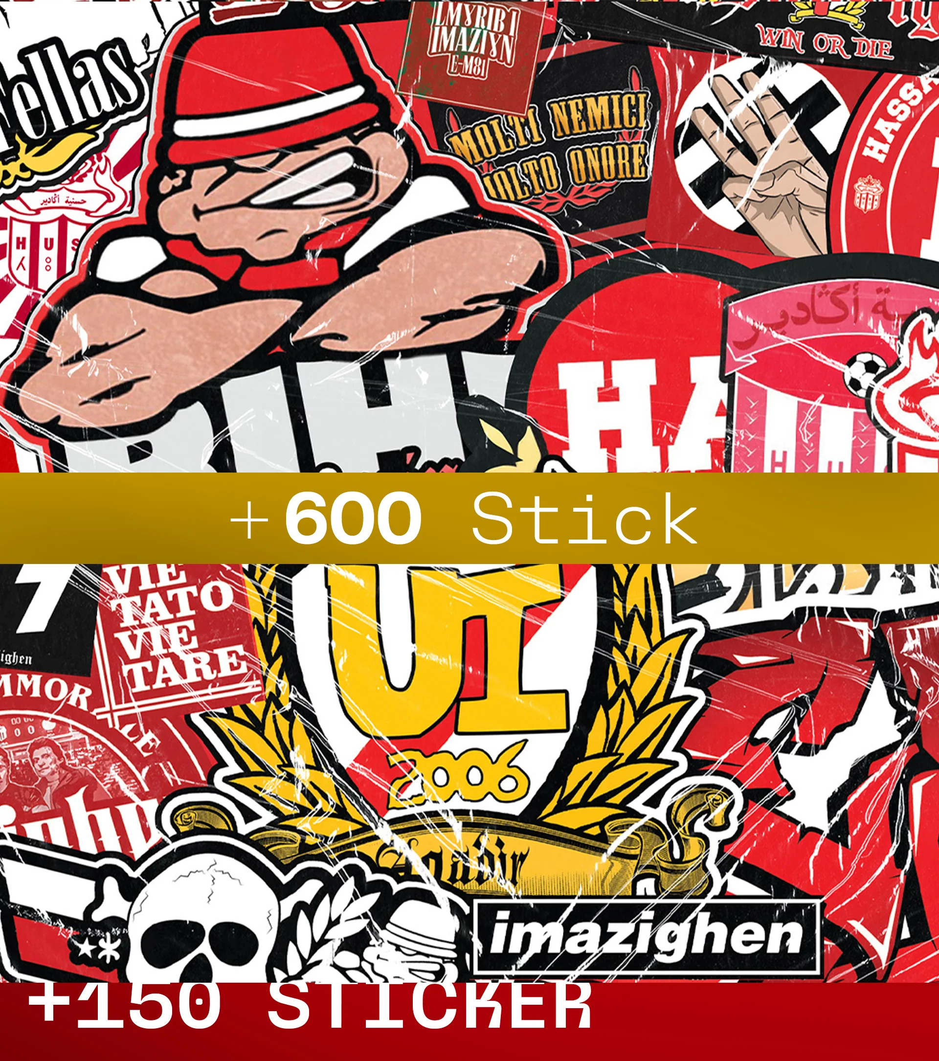 + 600 STICKER