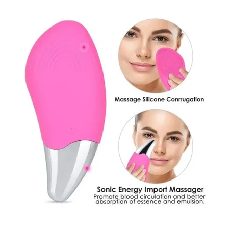 Sonic Brosse vibrant électrique de nettoyage visage - Silicone