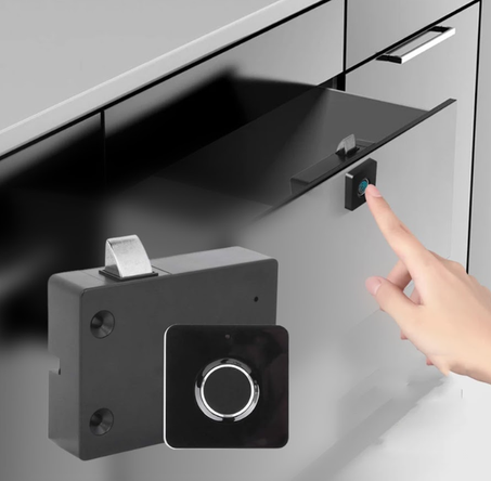 Cabinet Drawer Fingerprint Lock   قفل الخزانة ببصمة الإصبع