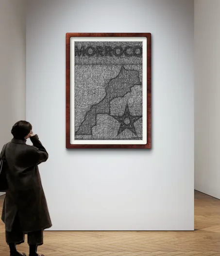Cliquez sur l'image pour plus de détails ....String Art of Morocco Map