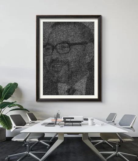 Cliquez sur l'image pour plus de détails...String Art Portrait of Mohamed VI