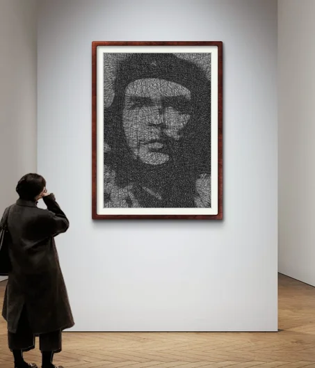 Cliquez sur l'image pour plus de détails ....String art of che  Guevara