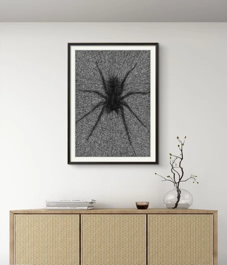 Cliquez sur l'image pour plus de détails ....string art of a spider