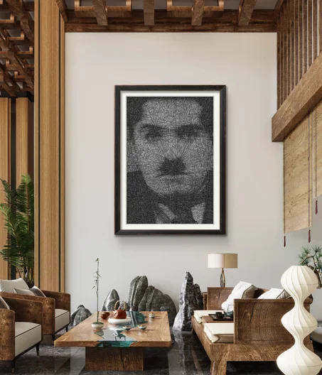 Cliquez sur l'image pour plus de détails ....String Art Of Charlie Chaplin