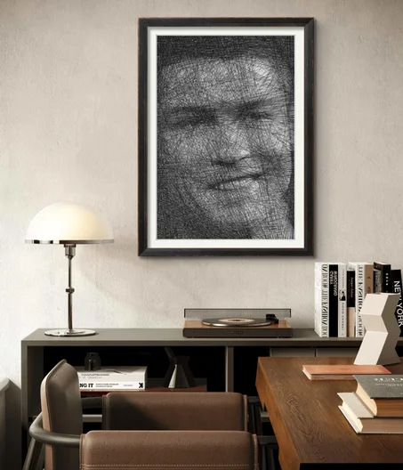 Cliquez sur l'image pour plus de détails...String Art Portrait of Ronaldo