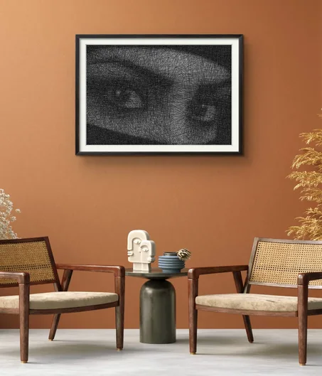 Cliquez sur l'image pour plus de détails ....String art of Arabic-style eyes