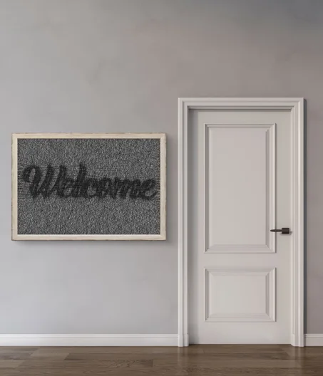 Cliquez sur l'image pour plus de détails...string art of "welcome"