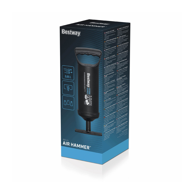 Bestway Pompe à air Gonfleur À Main pour Gonflables, Piscines, Bouées et Matelas - 30 cm