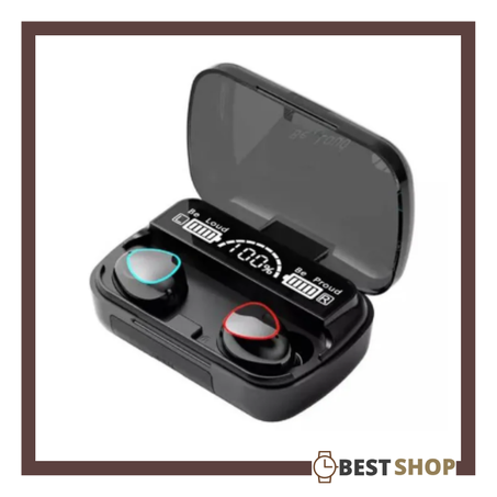 ÉCOUTEURS BLUETOOTH HAUTE QUALITÉ M10 AVEC BOÎTE DE CHARGE