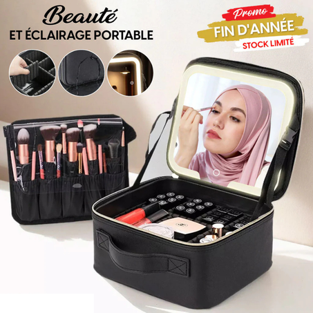 حقيبة مكياج ذكية بإضاءة LED
