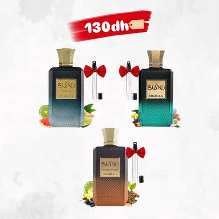 Pack 3 Decants Island 10ml - Island + Island Dream + Vanilla Dunes 10ml