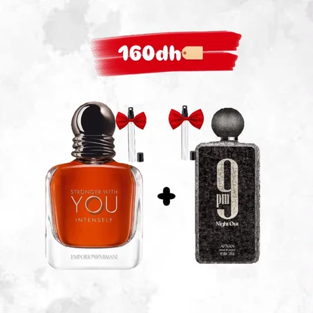 Pack 2 Decants 160dh - Stronger With You Intensely + 9PM Night Out 10ml