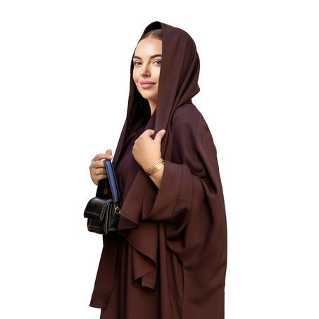 Abaya Marron Avec Foulard