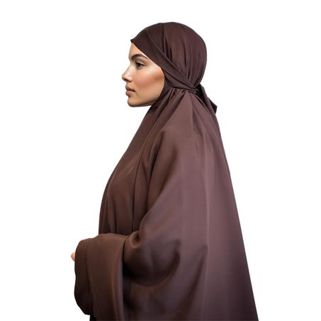Abaya Marron Avec Khimar