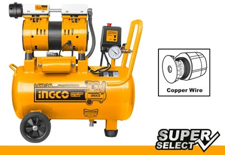 Compresseur d'Air Sans Huile 24L 600W (0,8 HP) INGCO ACS175241