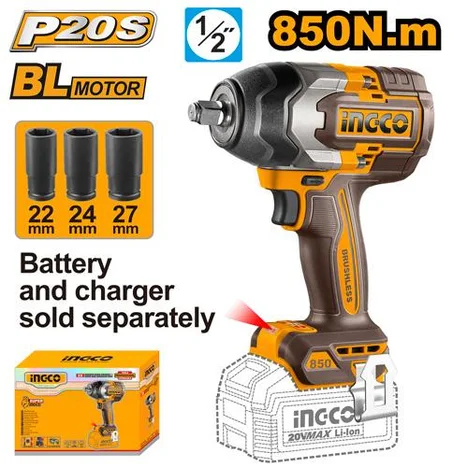 Boulonneuse à Chocs 20V 850 Nm INGCO CIWLI2085 | Brushless