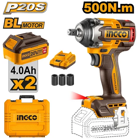 Boulonneuse à Chocs Brushless 20V 500 Nm INGCO CIWLI2050