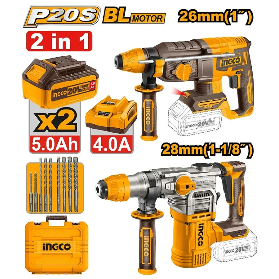 INGCO KIT COMBINÉ DE 2 PIÈCES [COSLI250462]