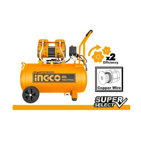 Compresseur Silencieux 50L 1200W (1,6 HP) INGCO Sans Huile ACS112501