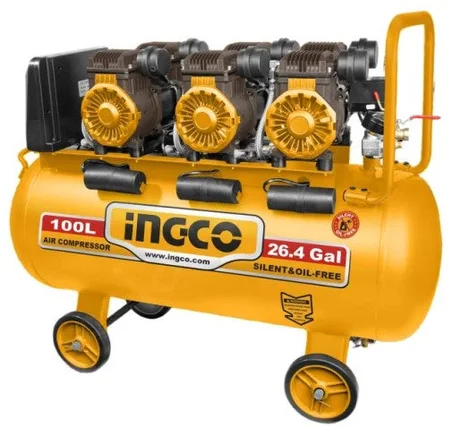 Compresseur Silencieux 100L 4,8 HP INGCO 3x1200W  ACS3361001 | Sans Huile