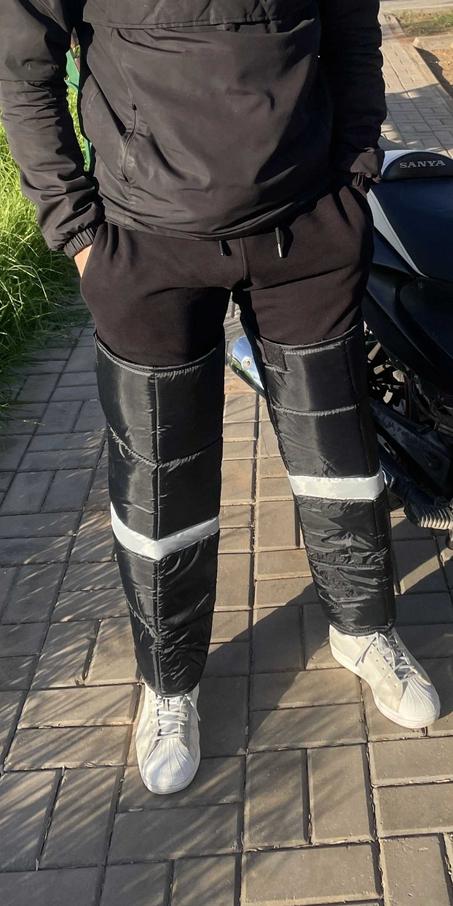 واقـي الساقين الشتوي للموتور – دفـي رجليك وركّب بلا برد!❄️🔥