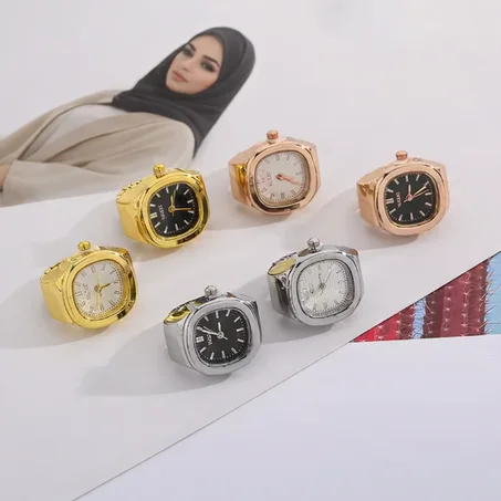 ساعة خاتم مبتكرة للأصابع، ساعة مميزة و تصميم أنيق