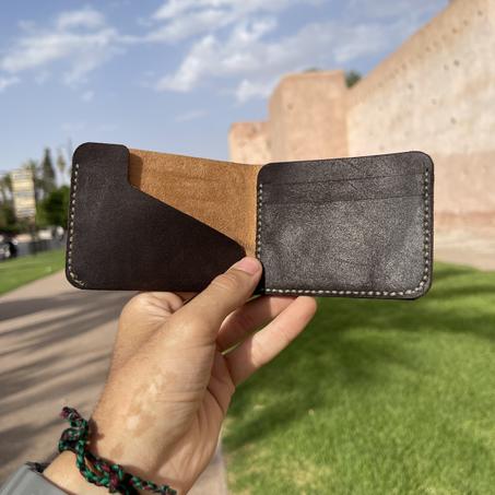 Portefeuille en cuir véritable – Fabriqué au Maroc | 4 modèles au choix