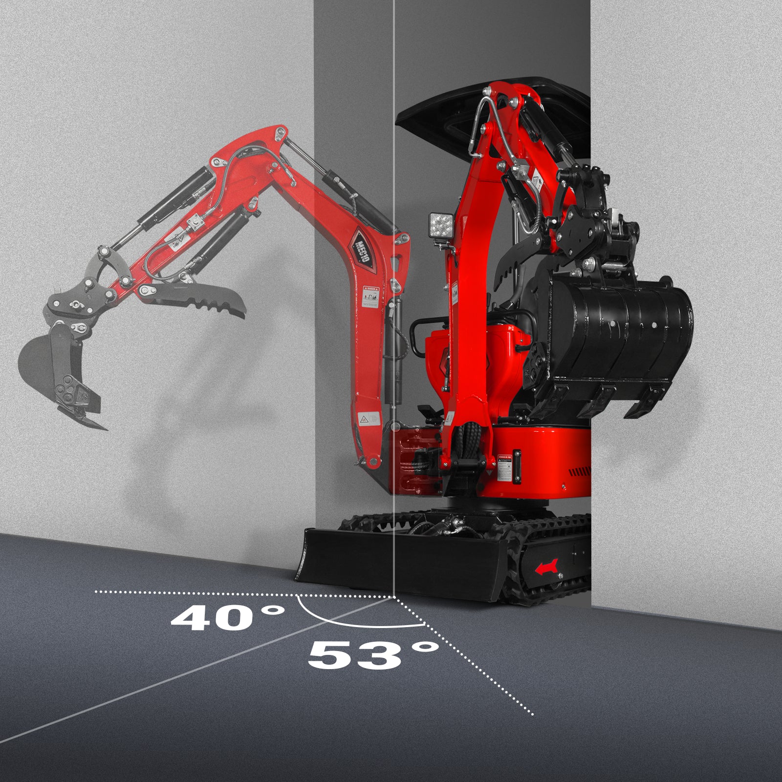 Mini Compact Excavator HONDA GX390 Engine, 65.7” Max. Digging Depth, 2100 LBS Operating Weight, MEC10 5.0 (18 reviews)