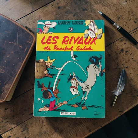Bande dessinée vintage Lucky Luke – Les Rivaux de Painful Gulch (1969)