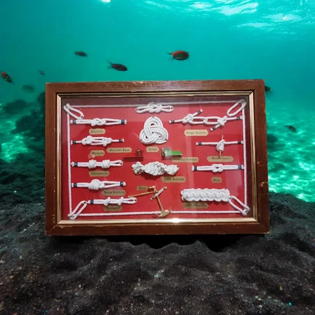 Tableau vintage de nœuds marins – Décoration nautique