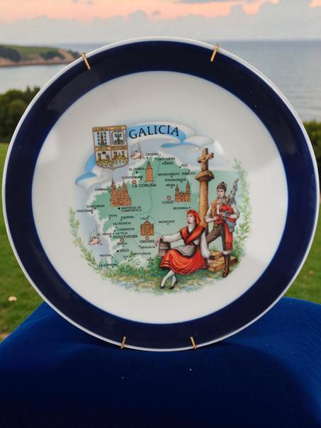 Assiette décorative “Galicia – Espagne vintage”