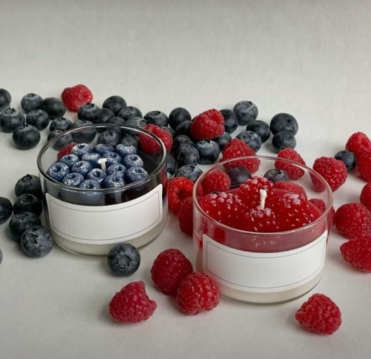 🍓🫐 Bougie Sucrée Fraise & Myrtille