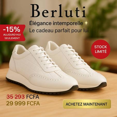 Chaussures Berluti Homme – Noir, Gris, Marron et blanc | Promo 2 paires = 50 000 FCFA