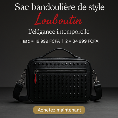 Sac bandoulière de style Louboutin – Édition Designer | 2 = 34 999 FCFA