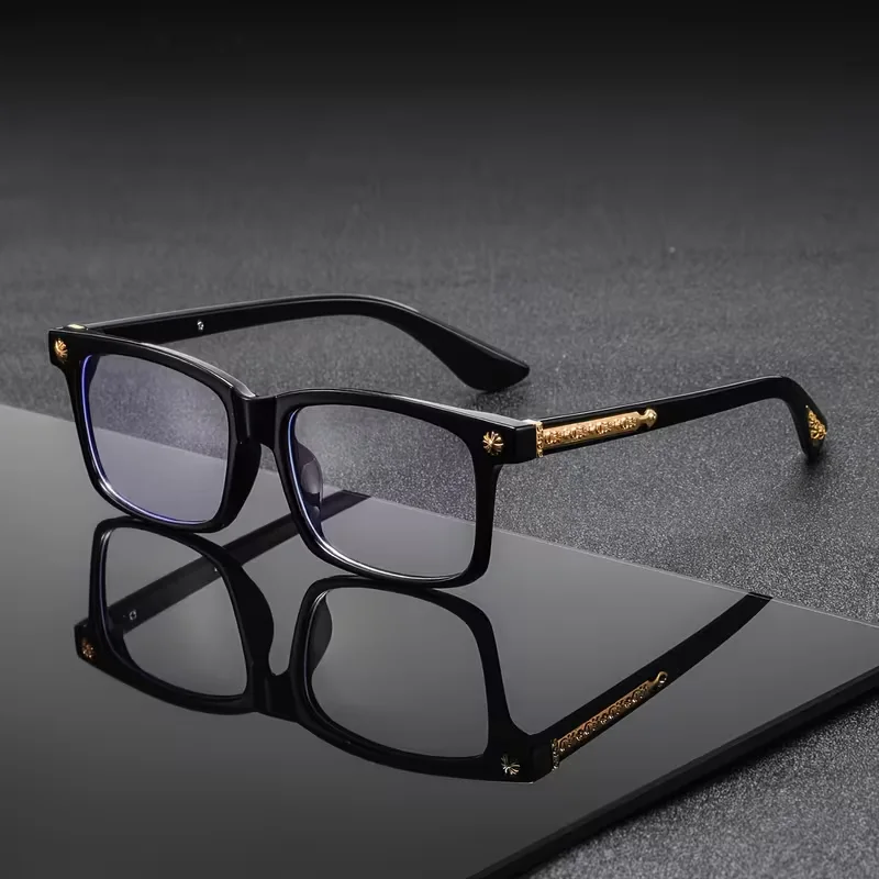 chromehearts glasses black and gold
