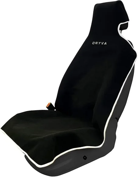 Dryva Asiento - Toalla de microfibra premium para asiento de automóvil, impermeable y resistente al sudor, ajuste universal, lavable a máquina, antideslizante, protector de asiento para autom