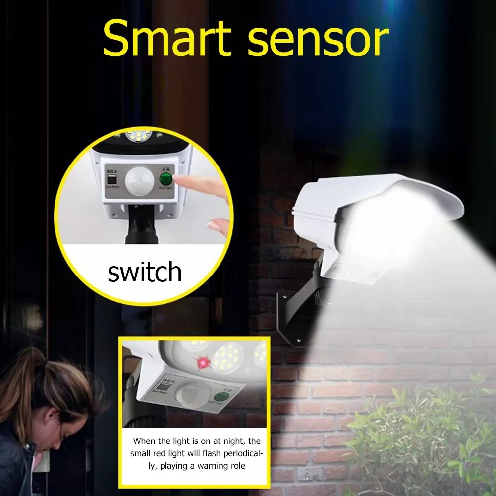 LED applique murale solaire imperméable avec capteur de mouvement PIR