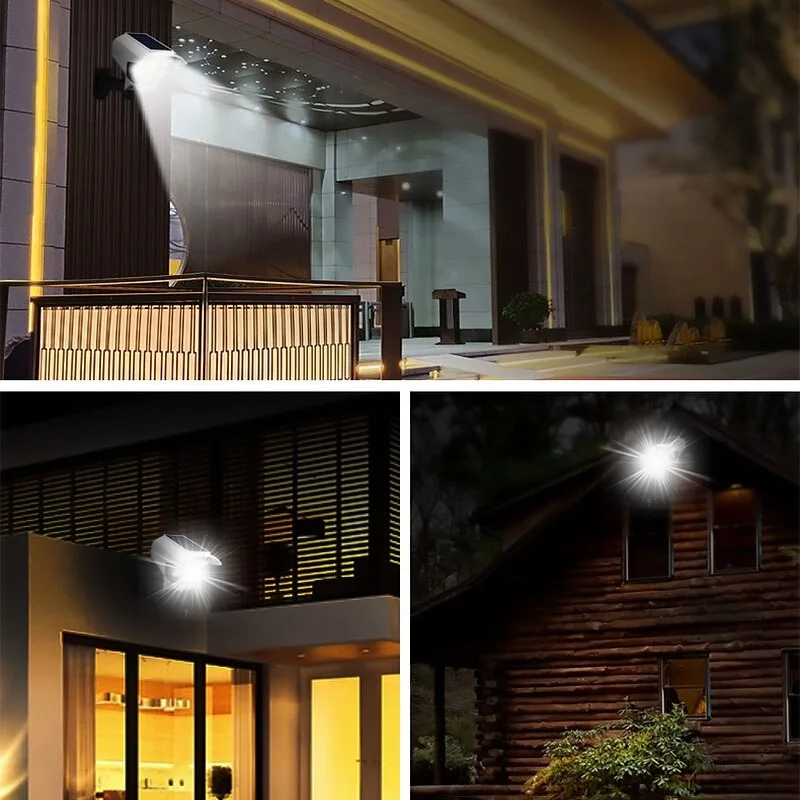 LED applique murale solaire imperméable avec capteur de mouvement PIR