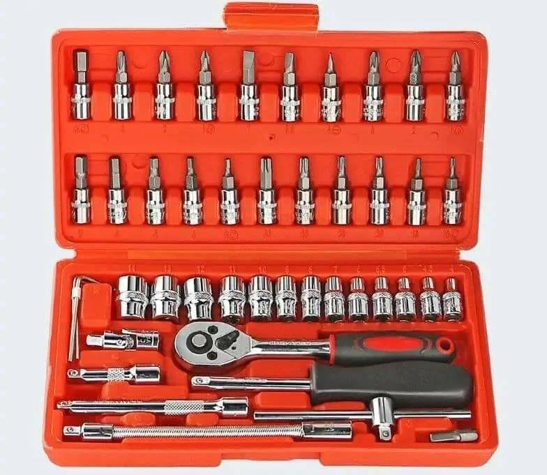 مجموعة أدوات مكونة من 46 قطعة، مثالية للاستخدام 46 piece TooL set