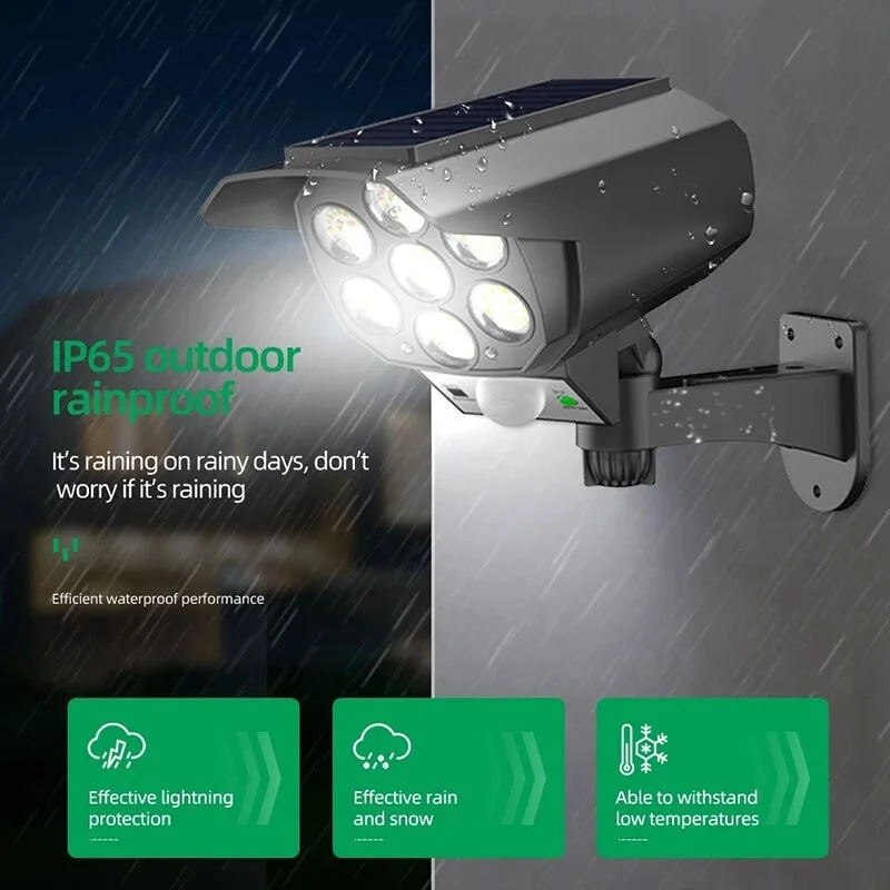 LED applique murale solaire imperméable avec capteur de mouvement PIR