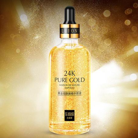 24K Gold Visage Essence Sérum Collagène Acide Hyaluronique Essence Faciale Hydratant Anti-Âge Rides