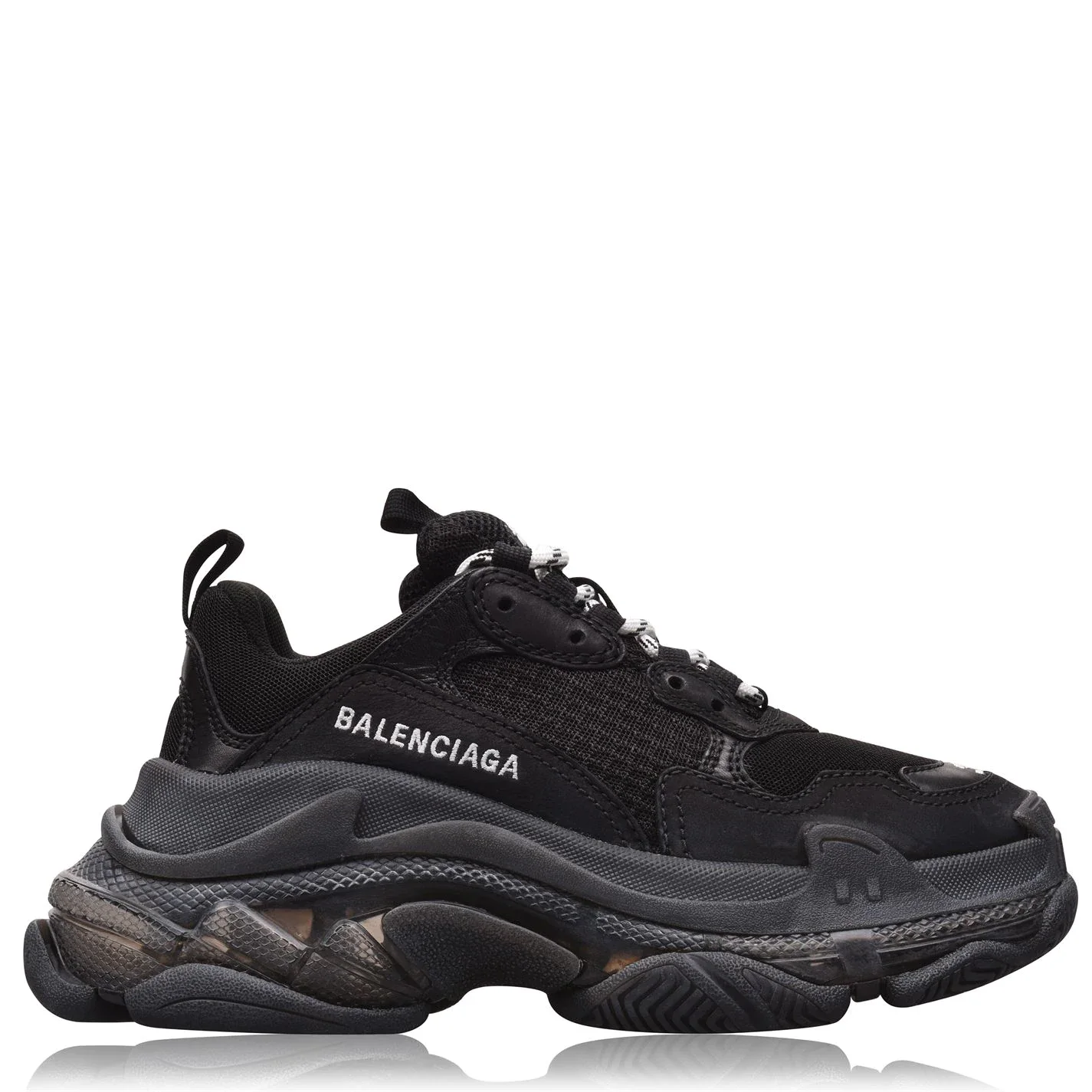 BALENCIAGA TRIPLE S TRAINERS BLACK