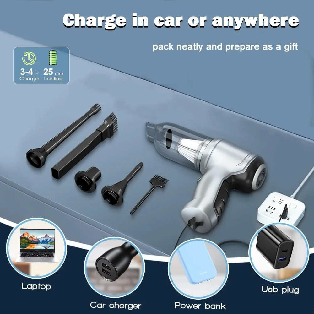 مكنسة كهربائية لاسلكية محمولة باليد من Denx بضمان عامين